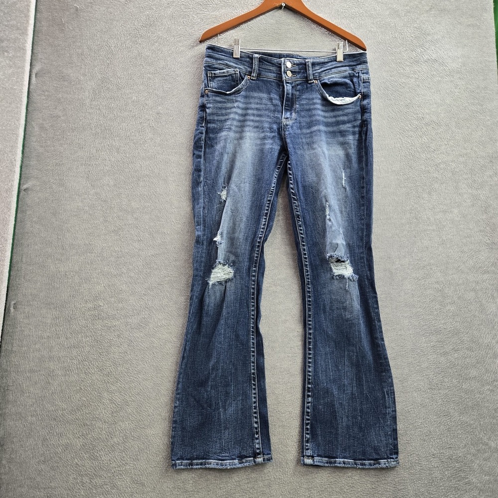 BKE Women Jeans 31X31.5 Blue Denim PAYTON Mid-Rise Bootcut Universal Fit 30"